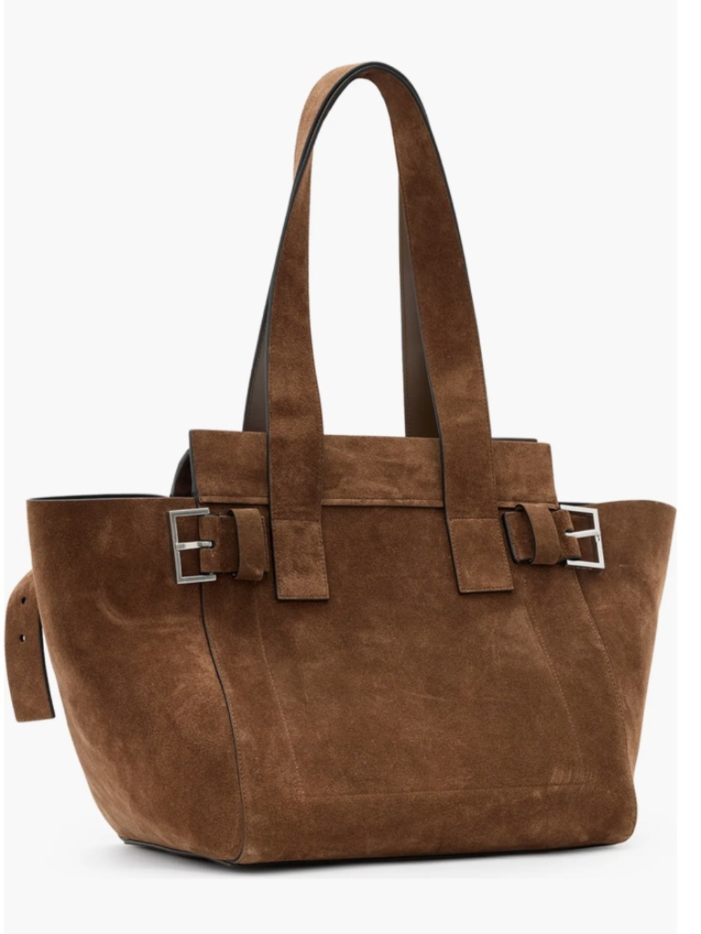 All Saints Brown Suede Tote Bag